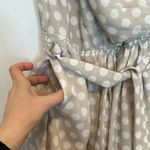 EXPRESS  Polka Dot Faux Wrap Dress White Beige Tan Casual Party Work Sz 2 Photo 2