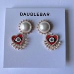 BaubleBar Pearl Crystal and Evil Eye Heart Earring Set Photo 0