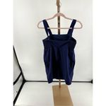 Tori Richard Navy Irina palm print dress with pocket size 6 96% cotton Photo 13