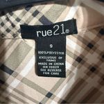 Rue 21  Plaid Button-Up Blouse - Tan and‎ Black Photo 2