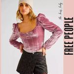 Free People  velvet top corset crop top Photo 7