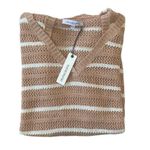 Olivaceous size M/L sleeveless hooded dusty rose and white striped coverup Photo 8