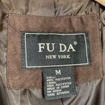 FUDA New York Brown Faux Suede Jacket Blazer Women's Medium Chocolate Academia Photo 6