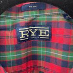 Hawker Rye Mens Small Slim Fit Red Plaid Long Sleeve Button Down Holiday‎ Photo 2