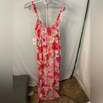 Ophelia Roe  Red & pink floral maxi dress NWT size large Photo 5