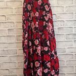 Old Navy black w/pink & red floral print sleeveless dress Small Photo 1