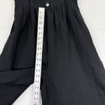 Madewell Womens Linen Jumpsuit Size 2 Black Button Front Wide Leg Sleeveless Photo 4