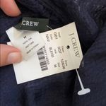 J.Crew M 100% Silk Navy Square Ruffle Neck Tie Back Sheet Tank. Photo 4