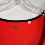 Boden USA Boden Supersoft Orange Short Sleeve Rounded Scoop Neck Casual Jersey Knit Tee 12 Photo 2
