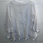 Elegant White Women's Mesh Tunic Top Size Large Cardigan Style Buttons Cotton Photo 10