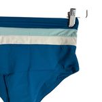 l*space L* Portia Mediterranean Blue Striped High Waisted Bikini Swim Bottoms Sz XS Photo 5