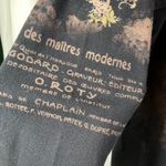 Katina Marie Floral Chocolate Rhinestone Print Long Sleeve Top Womens L USA Made Black Size L Photo 5