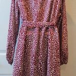 Long Sleeve Red /white Tie Detail Women's Dress Size XL Photo 6