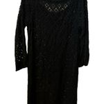 Garnet Hill  Black Sheer Tie Neck Size 6 Swim Coverup. Photo 3