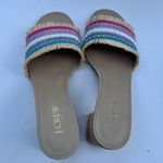 J.Crew Women’s Classy Seasonal Style Woven Mule Raffia Rainbow Sandals Sz 8.5 Photo 8