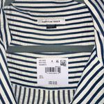 American Eagle America Eagles Women Striped Blue and White Top Photo 2