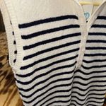 Universal Threads Navy and Cream Striped Knit Sleeveless Polo Dress Photo 2
