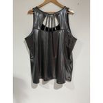 Womans Livi Active Black Shiny Sleeveless Strappy Back Top 26 Photo 1