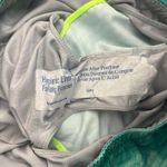 New Balance Athletic Running Shorts Womens L Teal Blue Striped Athleisure Gym Photo 4