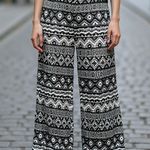 Adam Levine  Back Geometric Wide Leg Boho Pull On Elastic Lounge Pants Medium Photo 0