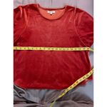 Madewell  Style # K4376 Burnt Orange Velvet Butterfly Top Shirt Shortsleeve Small Photo 4