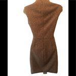 ZARA Tweed Flecked Knit Lined Sheath Pencil Dress XS Career Fitted Mock Neck Photo 6