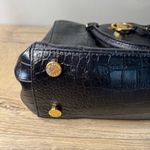 Michael Kors  Dillion Tote Black Croc Embossed Satchel Gold Hardware Structured Photo 6