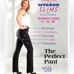 Peter Nygard Slims pants Dark Blue Wide Leg slimming waistband Ladies Large Photo 7