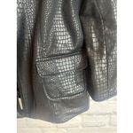 Susan Graver Women’s Faux Alligator Leather Zip Swing Chic Jacket Size Medium Photo 4