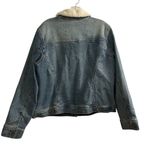 Style & Co  Women's Sherpa Lined Collar Denim Jacket Blue Size L Casual Photo 9