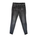 Judy Blue Grey Heavy Sand Skinny Jeans Size 28 Frayed Raw Hem Stretch Distressed Photo 5