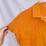 Splendid Orange Short Sleeve Textured Button Up Shirt size XS Photo 1