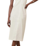 Banana Republic  Petite Linen-Blend Midi Dress Size 8 Petite NWT Photo 0