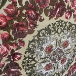 baar beards Italian scarf with reflective silver threads metallic scroll emblem Pink Photo 1