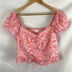 Abound NWOT  Cinch Front Gauzy Top size Large Photo 1