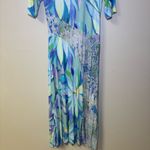 Soft Surroundings  Dress Stella Painterly Blue Floral Watercolor Artsy Ma… Photo 11