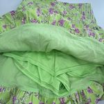 NWT ZARA Pistachio floral print high waist bubble skort sz S Green Photo 4