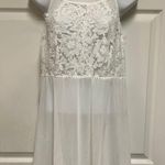 Flatterme Plus Size Halter Floral Lace High Neck Chemise Slip Dress Photo 2