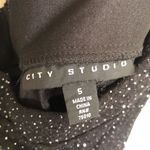 Vintage City Studio Black and Silver Glitter High Neck Mini Dress Size S Photo 4