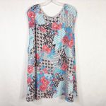 Woman Within  Plus Size 5X 38W 40W Tank Top‎ Patchwork Chiffon Trapeze Floral 172 Photo 1