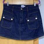 Princess Polly  Dark Blue Denim Mini Skirt - Size 6 Photo 0