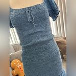 🌸AMTIOUS smocked denim dress ✨ Blue Size M Photo 9