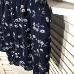 Vintage Y2K Floral Crop Top and Shorts Set Navy White Small Blue Photo 9