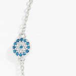 Antian accessories™ 925 Silver Evil Eye Bracelet Blue White Durable Design Photo 2
