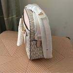 Michael Kors Cream Blush Pink Crossbody Bag Jet Set Signature Style Chain Logo Photo 5