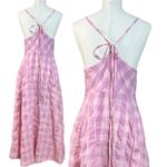 Free People  Coquette Cottage Via Midi Bow Dress in Pink Gingham Check NWT Medium Photo 8