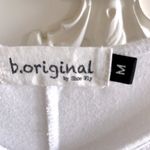 B.Original White Flowy Top Medium  Knit Long Split Back Photo 2