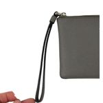 Coach F58032 Corner Zip Wristlet Crossgrain Leather Wallet Gray Small Photo 2