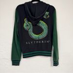 Harry Potter Slytherin Black Green Hoodie Varsity Jacket Womens XXS Casual Snake Photo 8