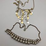 TWO GOLD TONE FASHION NECKLACES Photo 0